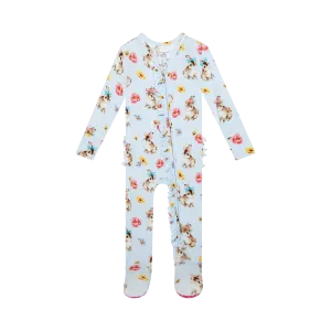 Posh Peanut Tinsley Jane Ruffled Zippered Footie