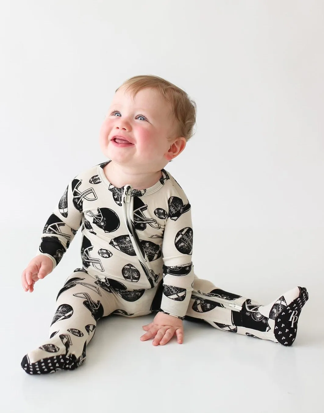 Posh Peanut Touchdown Footie with Zipper