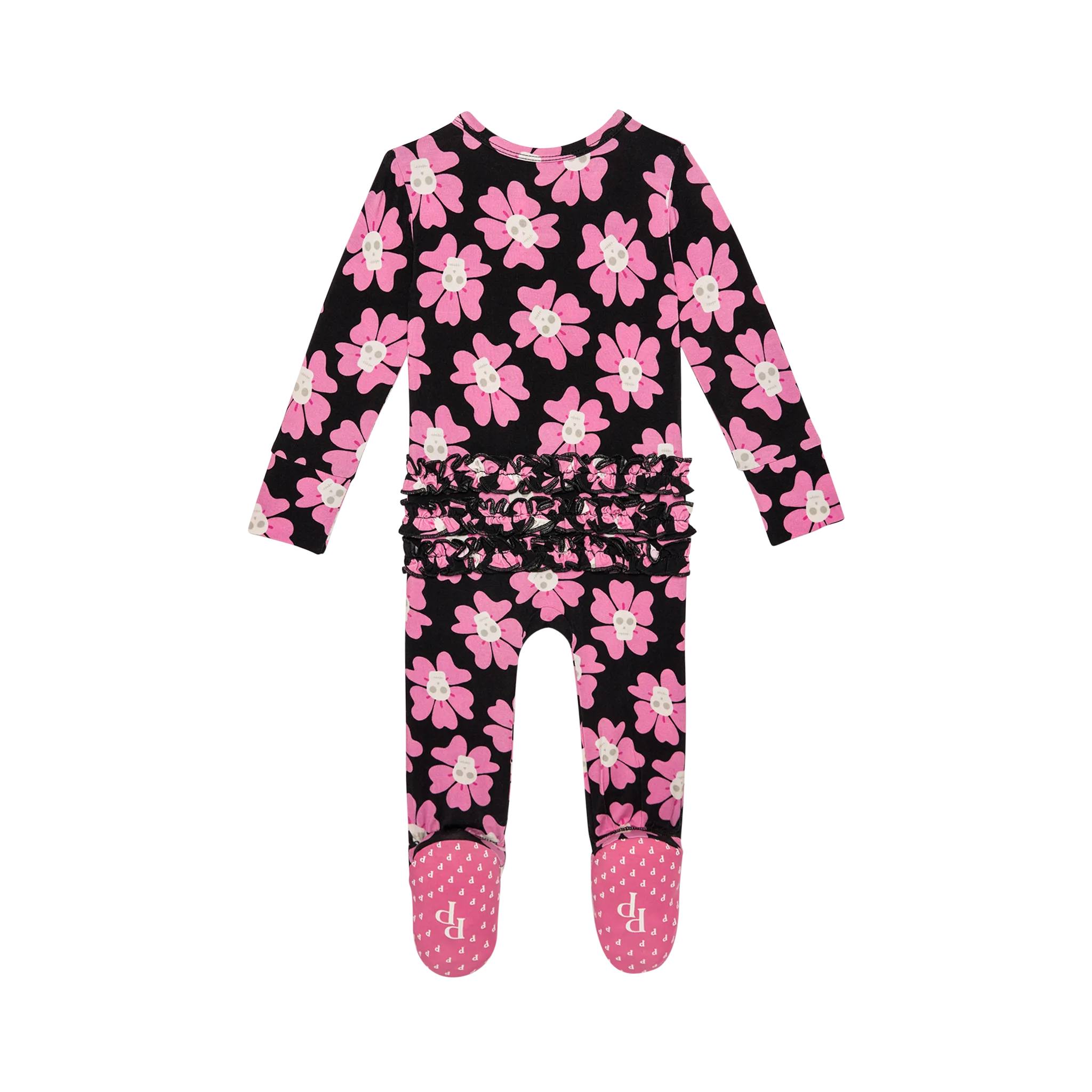 Posh Peanut Winifred Ruffled Zippered Footie