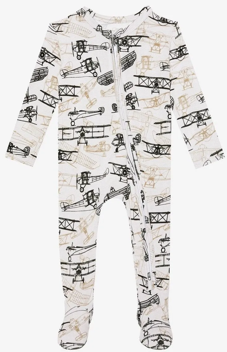 Posh Peanut Wright Flyer Zippered Footie