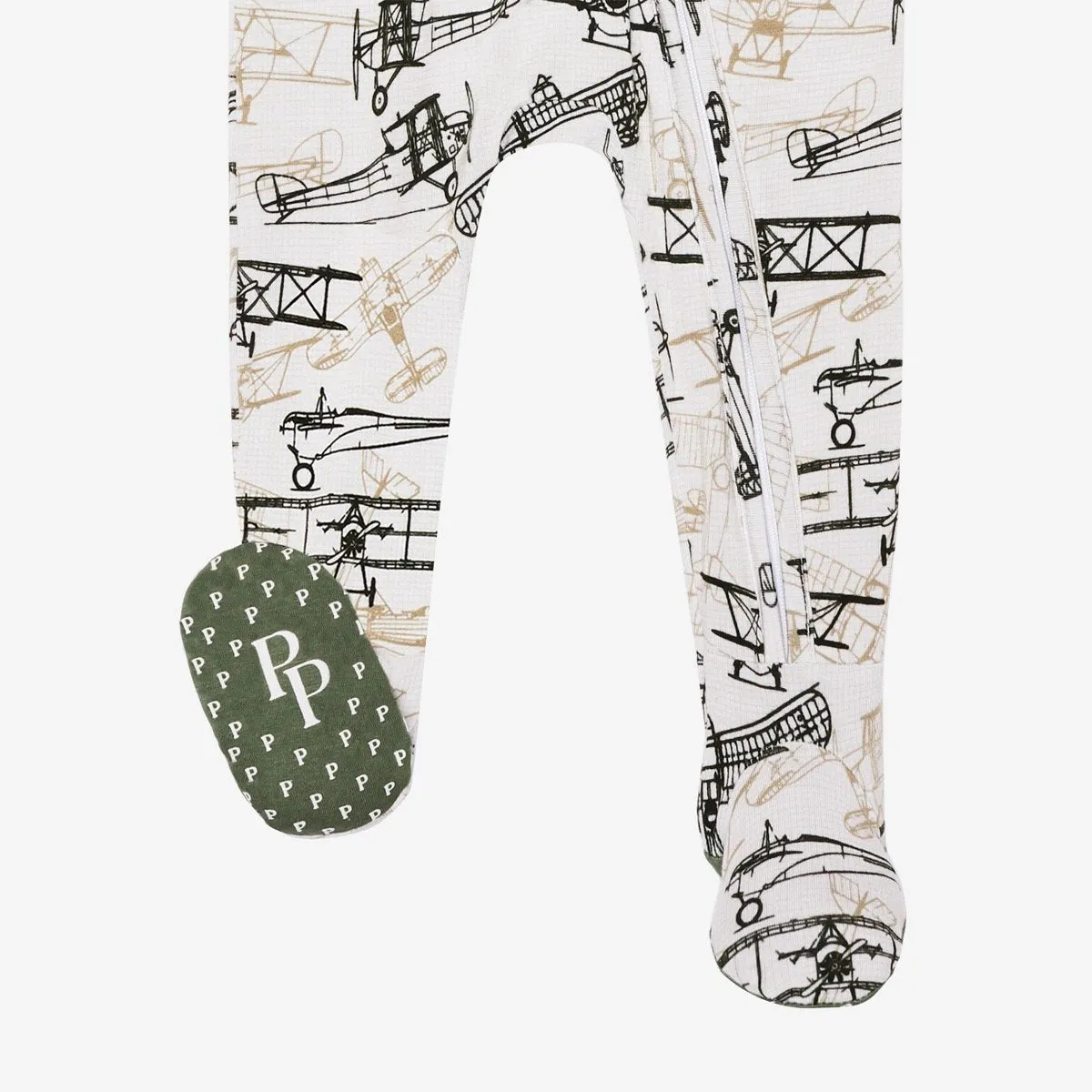 Posh Peanut Wright Flyer Zippered Footie