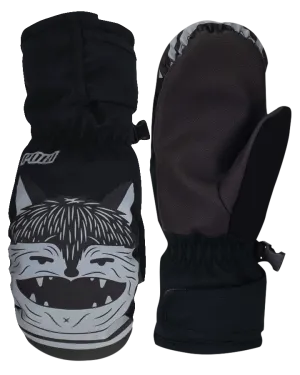 POW Critter Kids' Mittens - Black - 2023