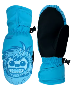 POW Critter Kids' Mittens - Canal Blue - 2023