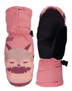 POW Critter Kids' Mittens - Geranium Pink - 2023