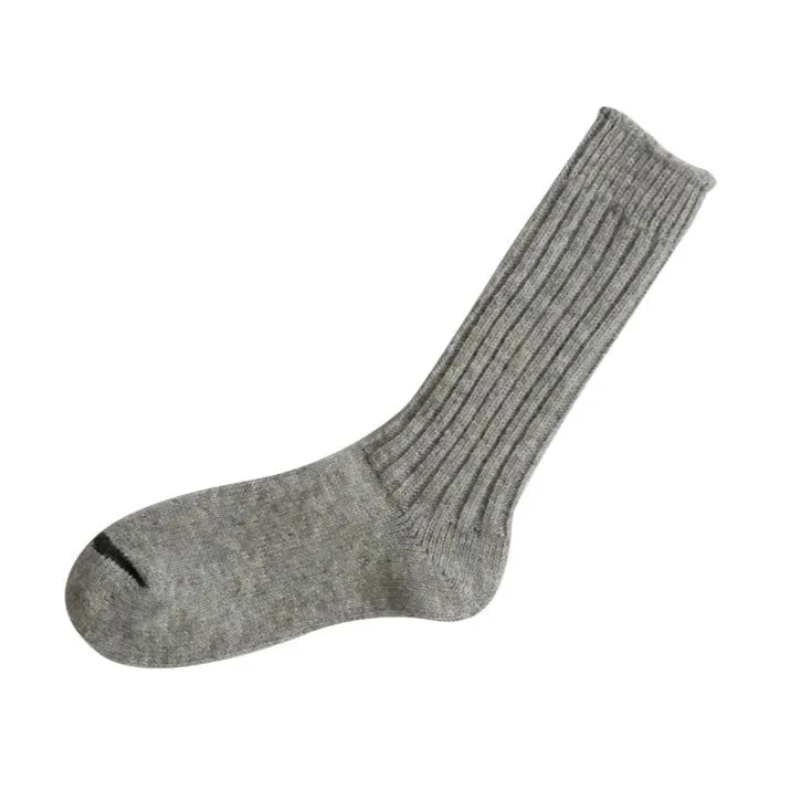 Praha Wool Ribbed Socks / Light Grey