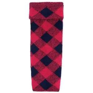 Premium Merino Wool Full Evening Diced Kilt Hose - Tartan Red and Navy