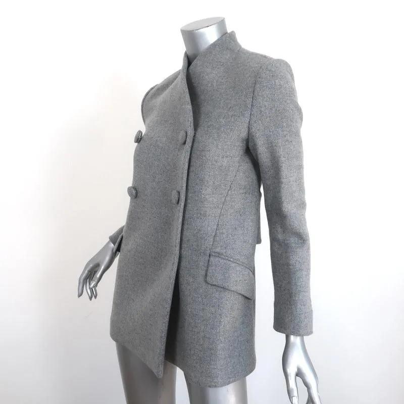 Proenza Schouler Double Breasted Coat Gray Wool-Cashmere Jacket Size 2