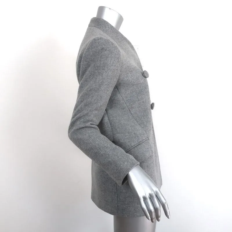 Proenza Schouler Double Breasted Coat Gray Wool-Cashmere Jacket Size 2