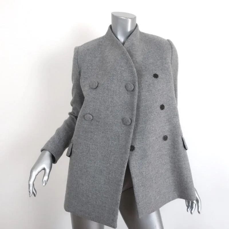 Proenza Schouler Double Breasted Coat Gray Wool-Cashmere Jacket Size 2