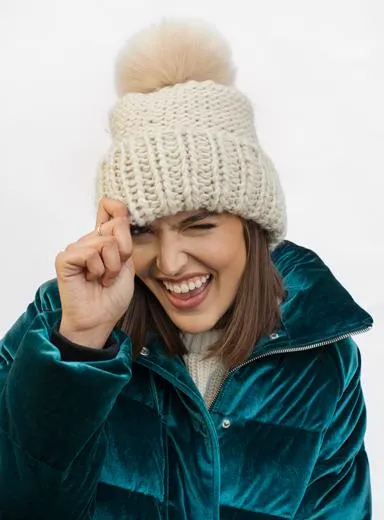 Quartz Handmade Knit Faux Fur
