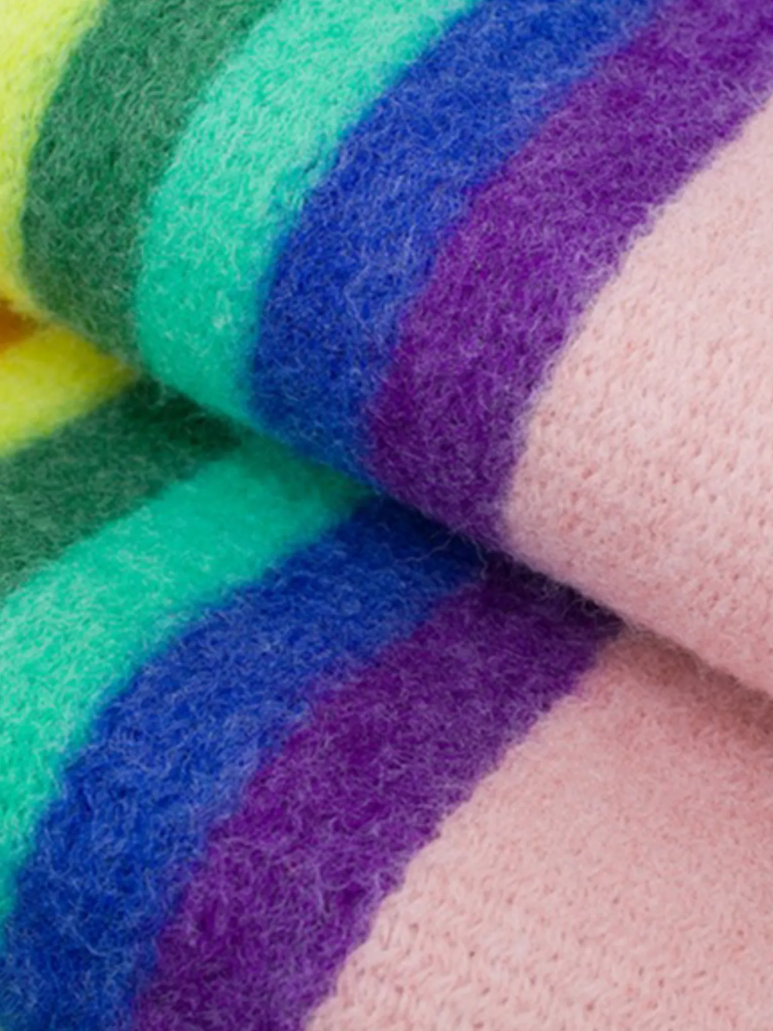 Rainbow knit scarves