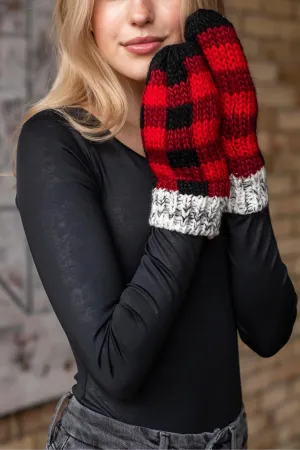 Red Buffalo plaid mittens