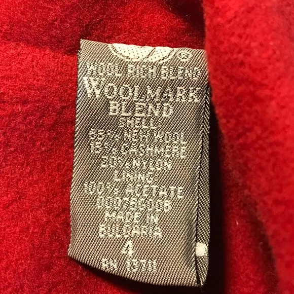 Red Wool Cashmere Blend Blazer