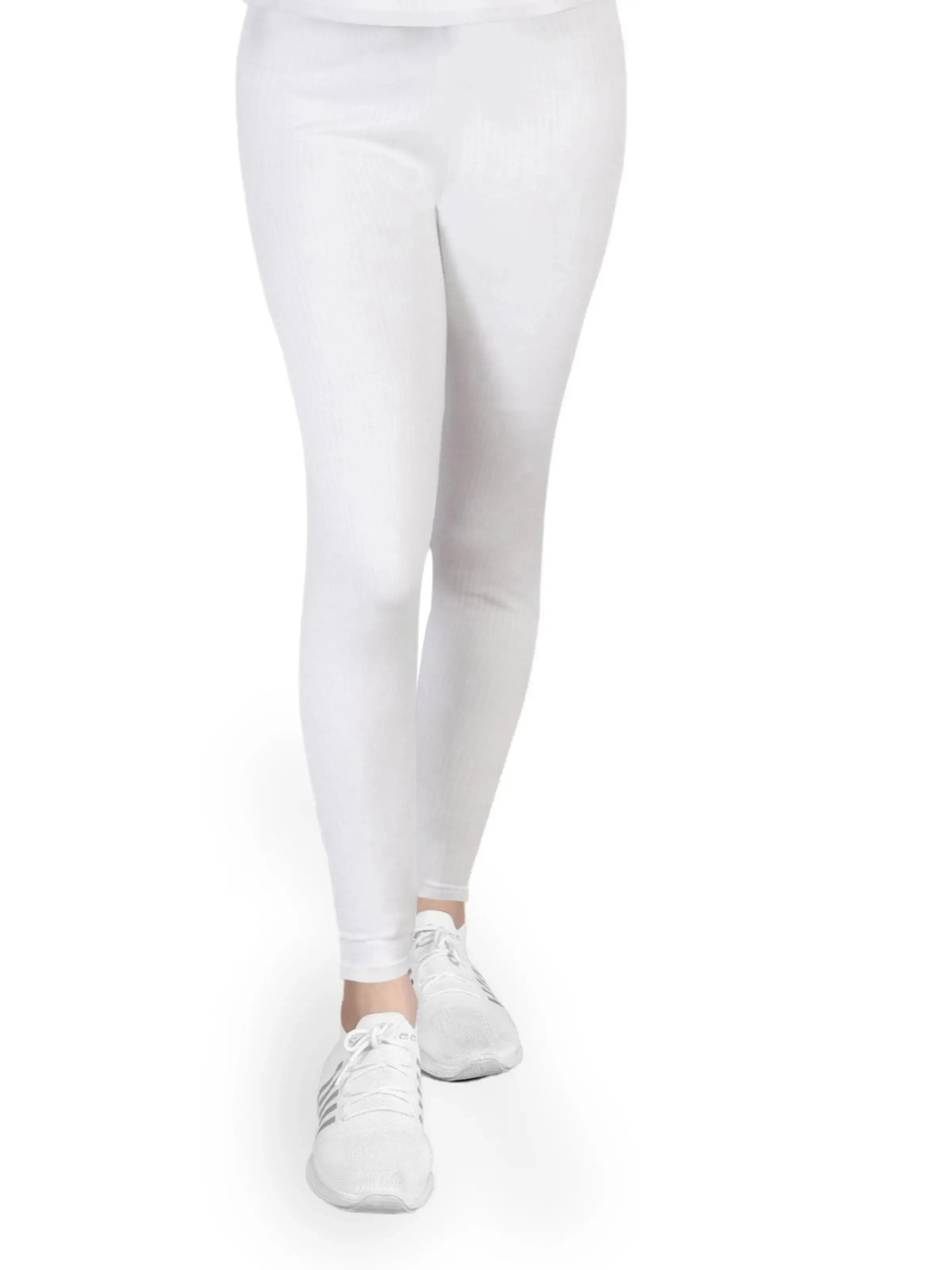Regular Fit Warm Thermal Leggings for Winterwear | White For Girls & Young Women | Set of 1