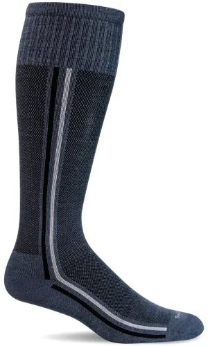 Retro Race Men Knee-High - Denim Moderate Compression (15-20mmHg)