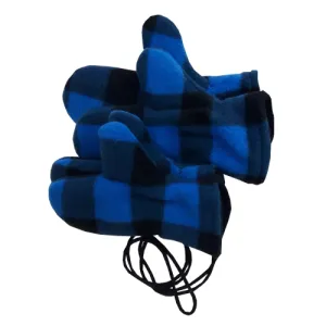 REVERSIBLE MITTENS BUFFALO CHECK BLUE