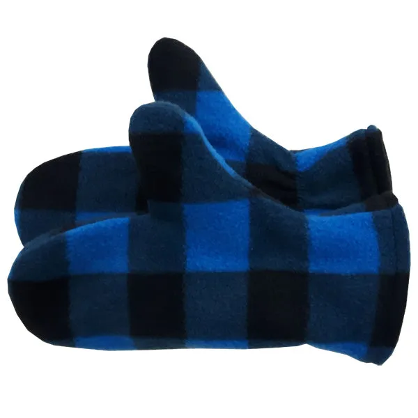 REVERSIBLE MITTENS BUFFALO CHECK BLUE