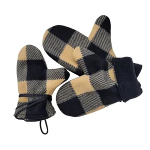 REVERSIBLE MITTENS BUFFALO CHECK TAN
