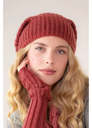 Rib Beanie - Scarlet