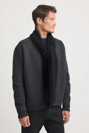Rib Knit Scarf | Black