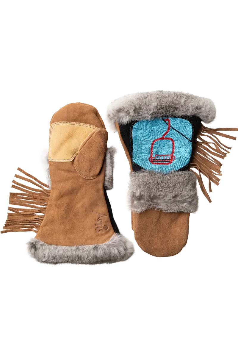 Ruffy Long Cuff Mittens