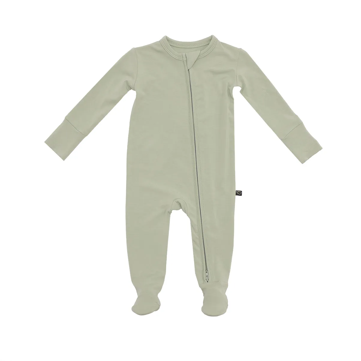 Sage Zipper Footie