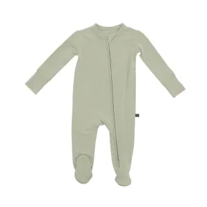 Sage Zipper Footie