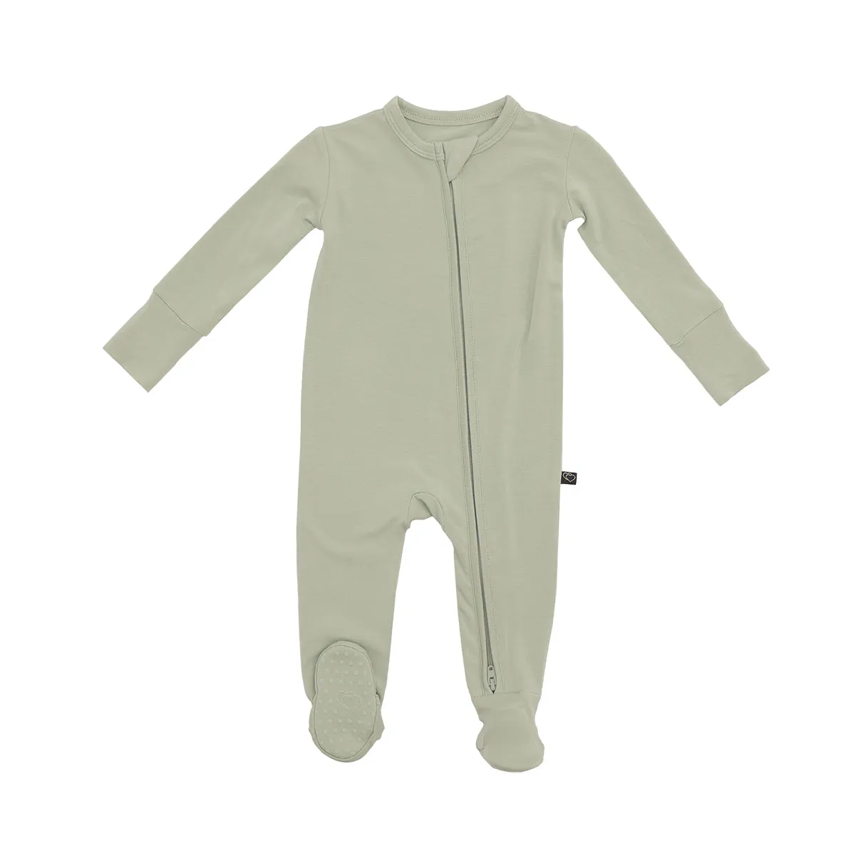 Sage Zipper Footie