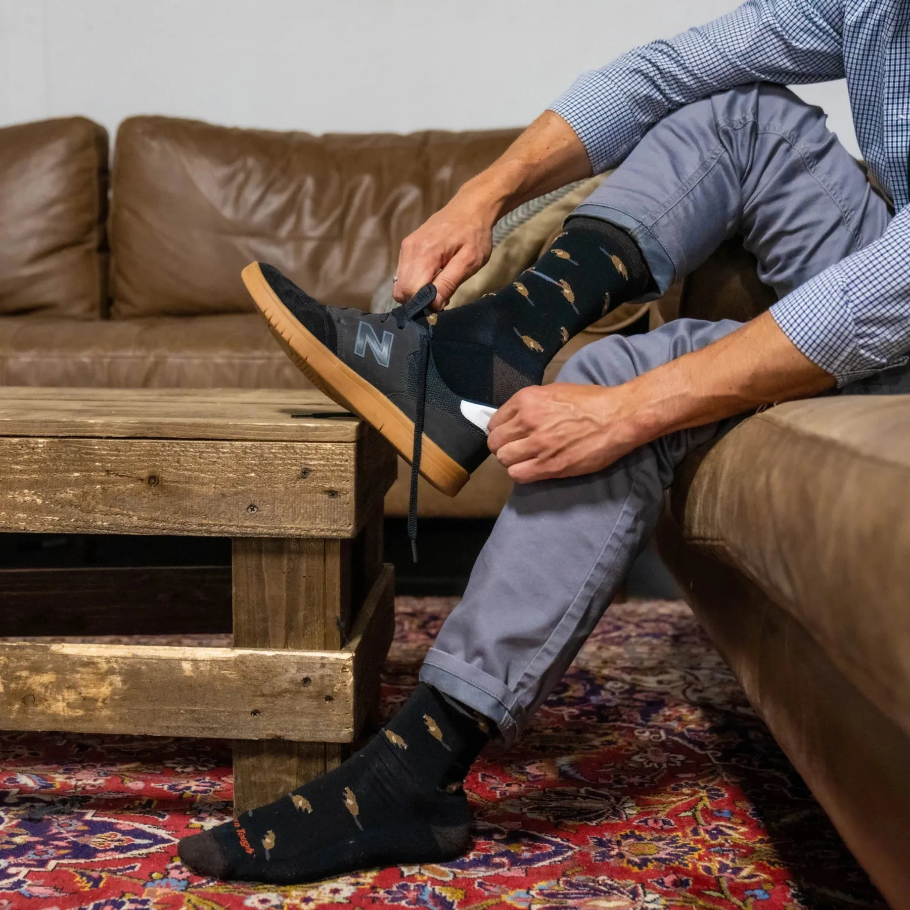 Sawtooth Crew Lightweight Lifestyle Sock with Cushion (Men's) - D6107M
