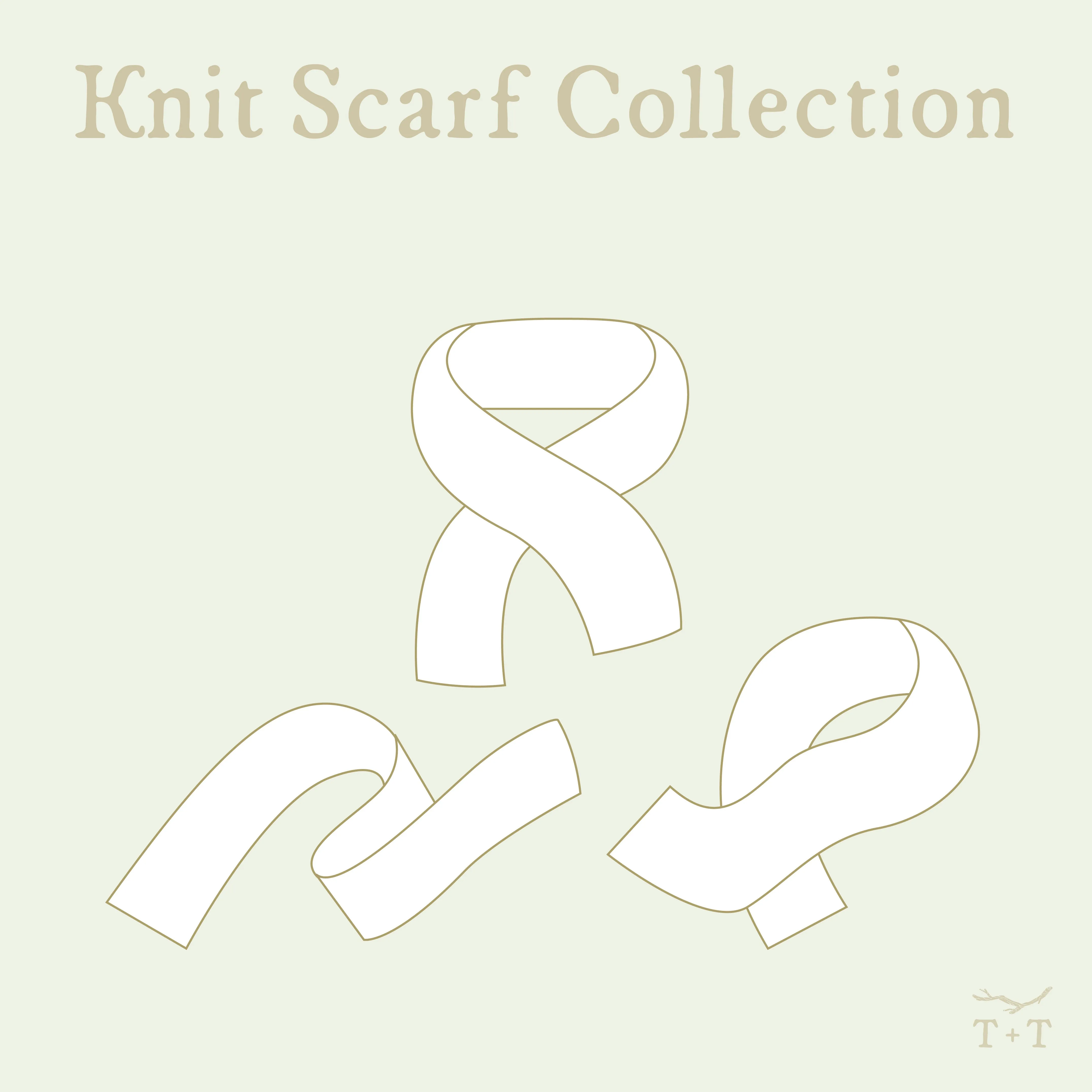 Scarf Collection Knitting Patterns - Doll