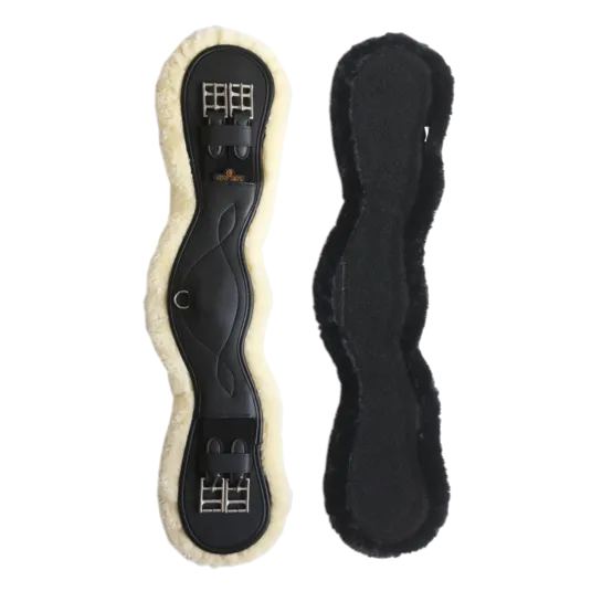 Sheepskin Anatomic Short Girth - 2 Sheepskin Covers Included!