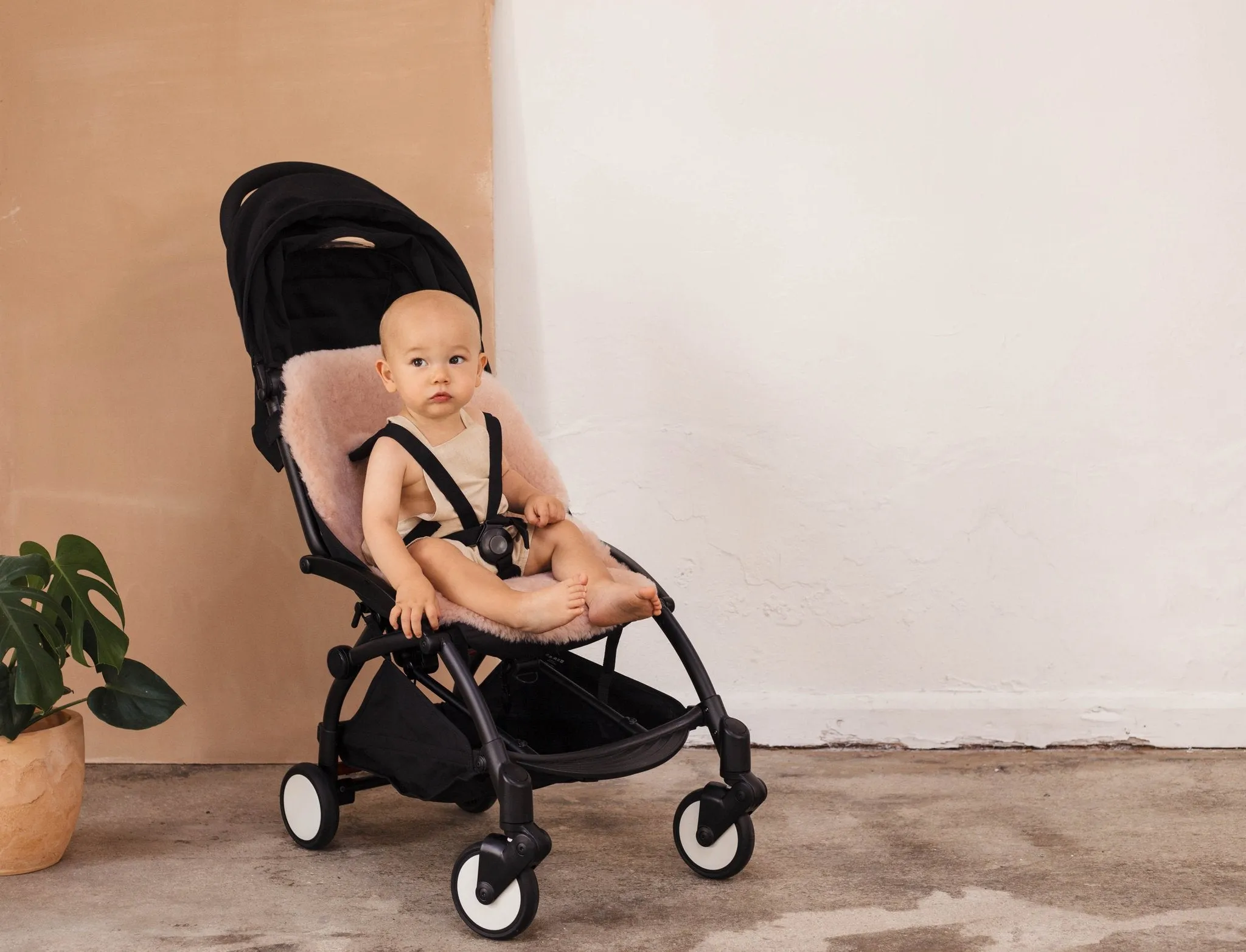 Sheepskin Snuggler Buggy Liner - Rose