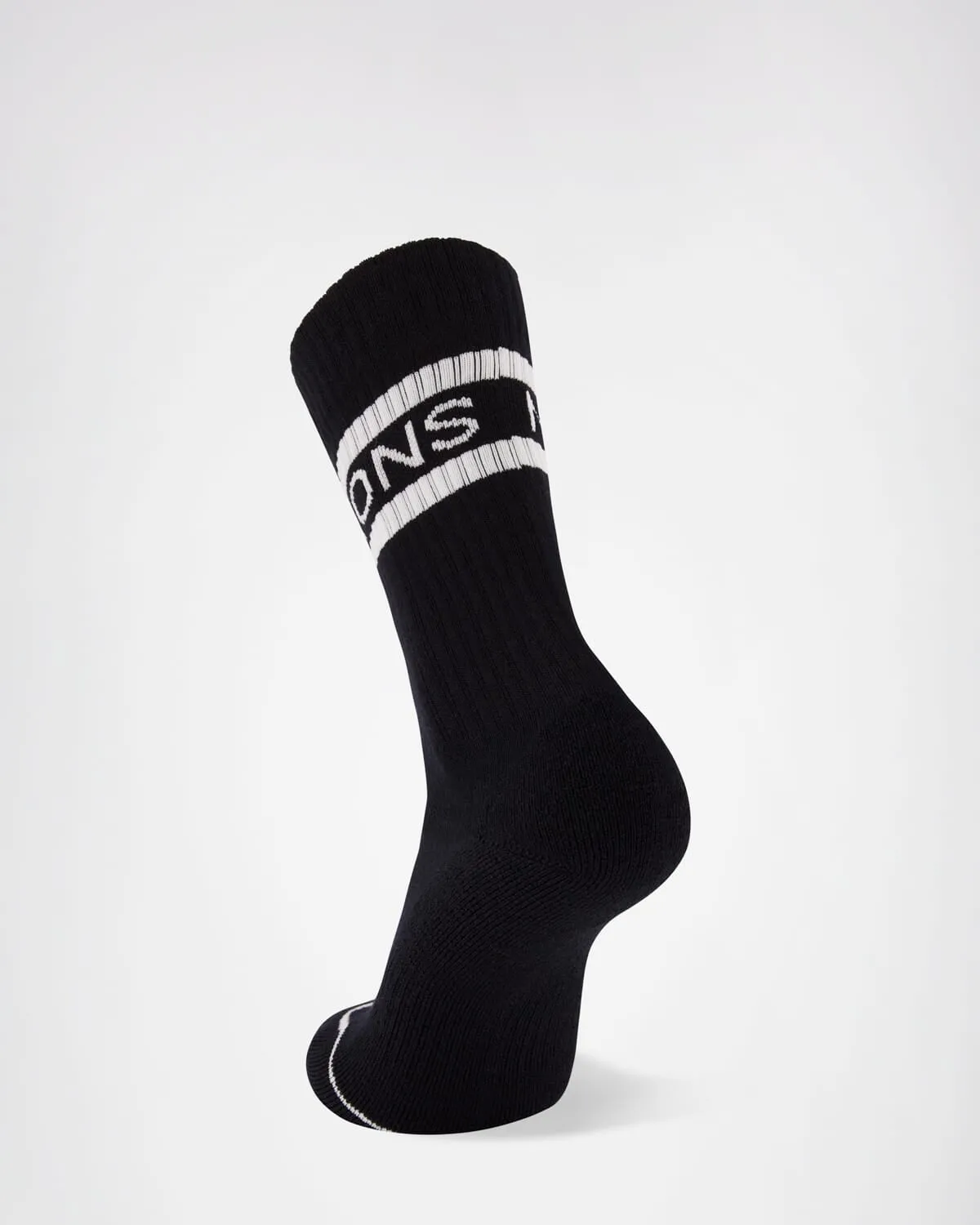 Signature Merino Crew Sock - Black / White