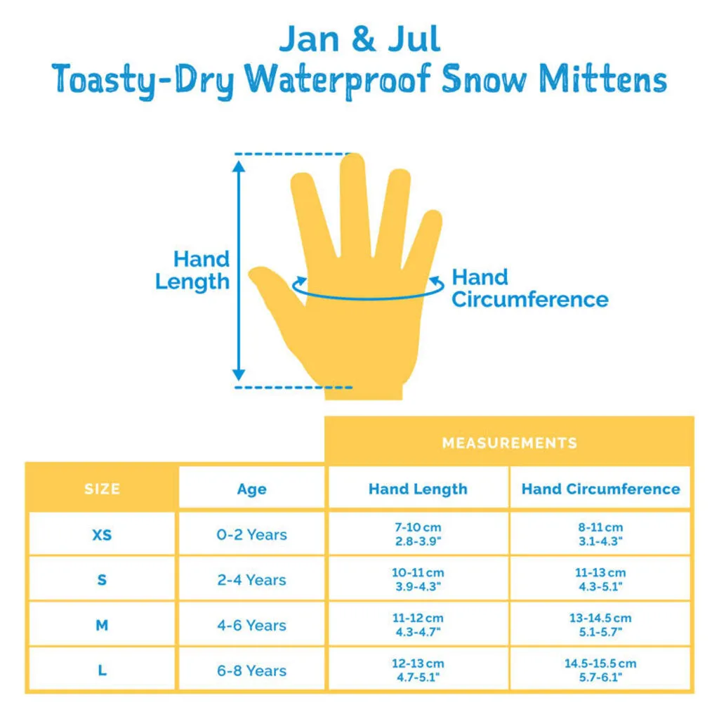 Size M (4-6): Jan & Jul RED Waterproof Mittens NEW