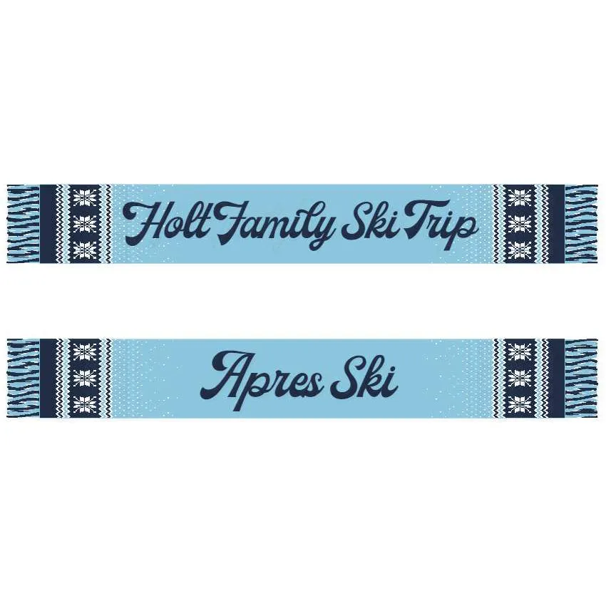 Ski Trip Custom Knit Scarf - Etsy