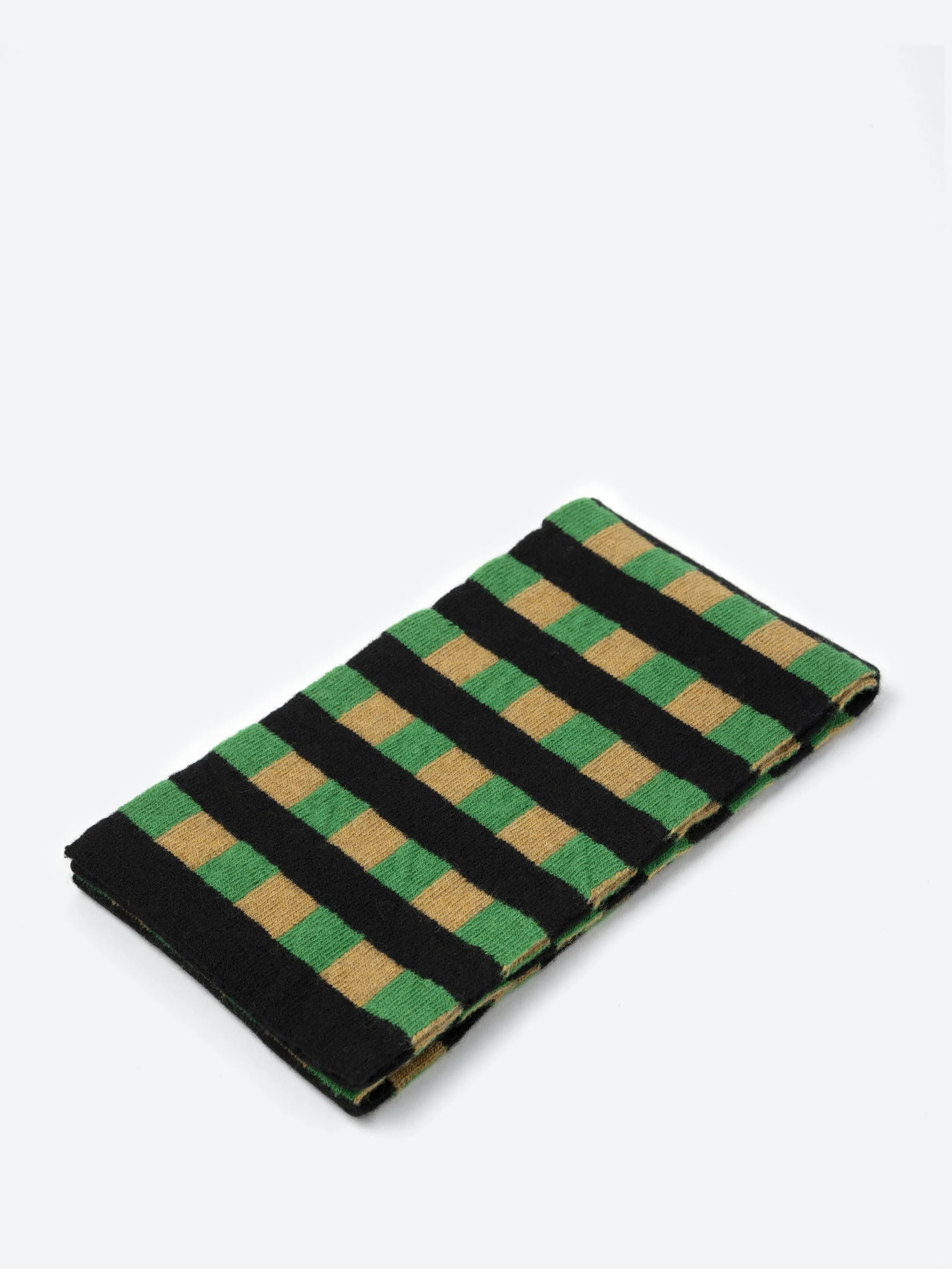 Small Check & Stripe Scarf