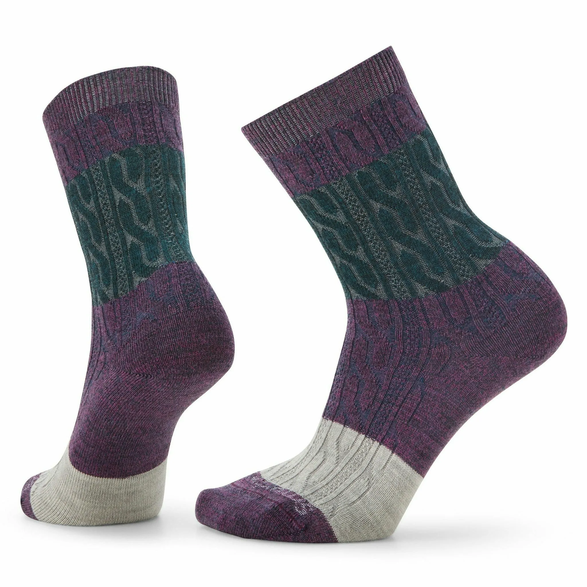 Smartwool Everyday Color Block Cable Crew Socks