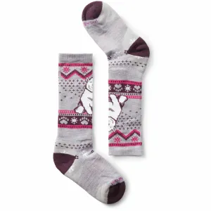 Smartwool Kids Wintersport Full Cushion Polar Bear Pattern Over-The-Calf Socks