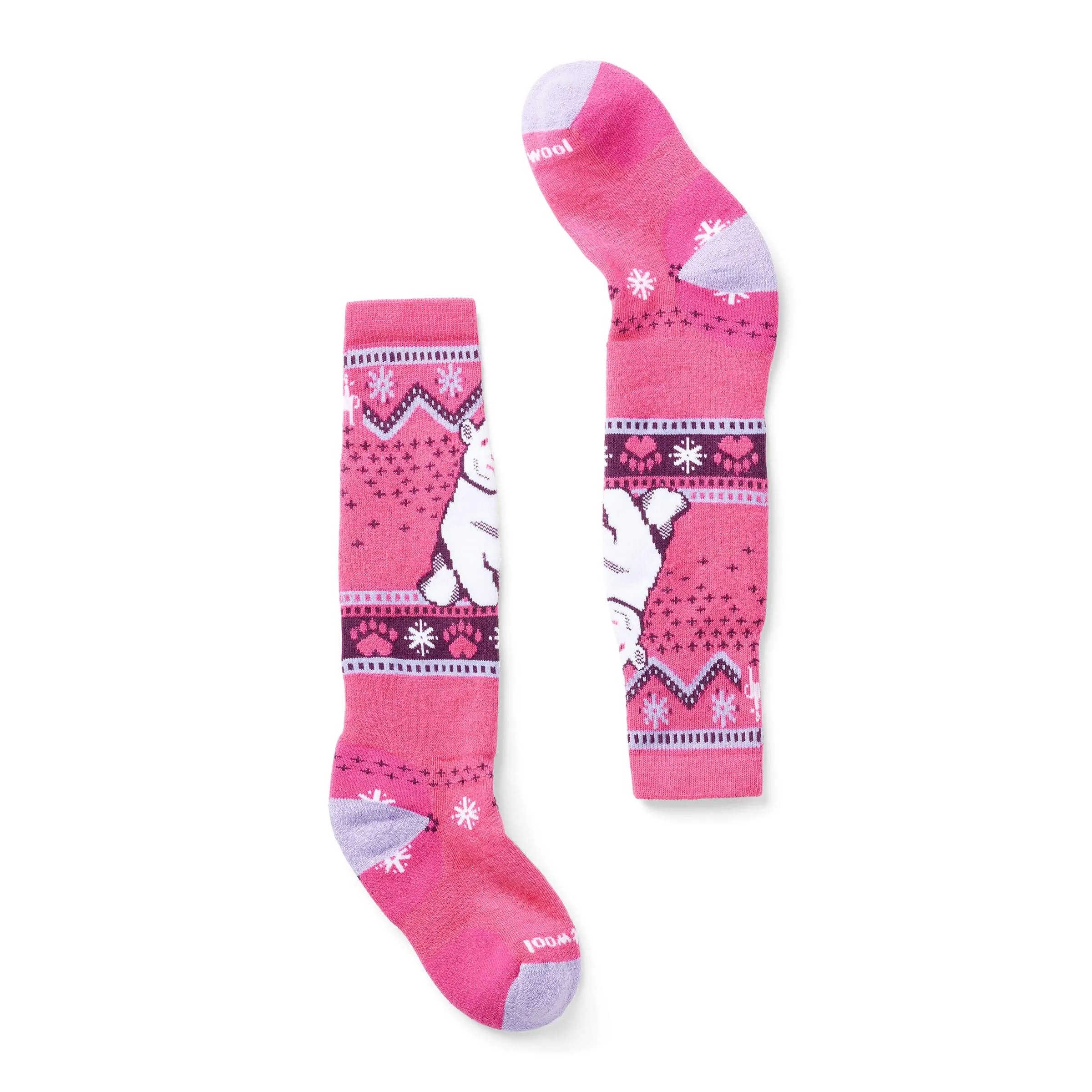 Smartwool Kids Wintersport Full Cushion Polar Bear Pattern Over-The-Calf Socks