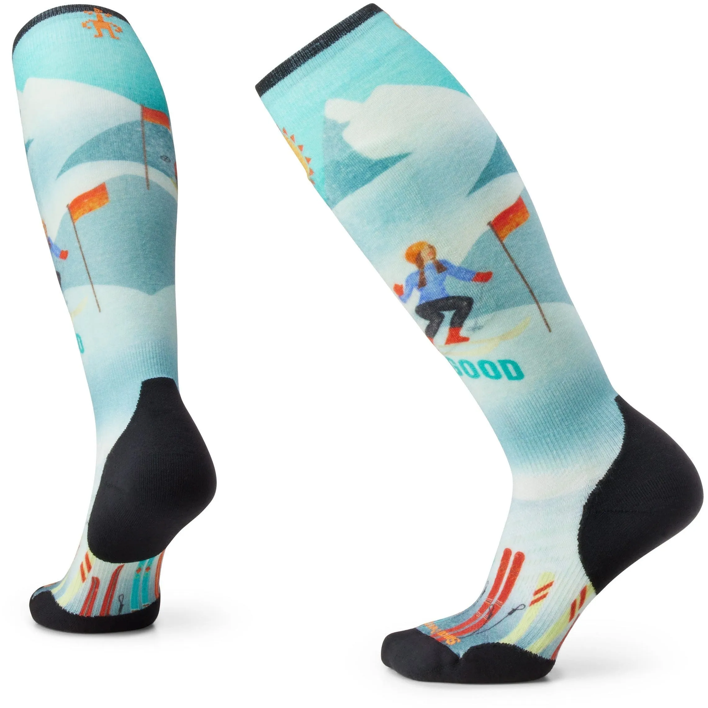 Smartwool Womens Ski Targeted Cushion Snow Bunny Print OTC Socks