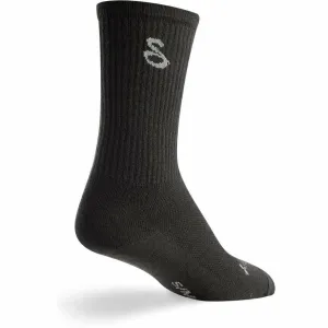 SockGuy Black Tall Turbo Wool Crew Socks