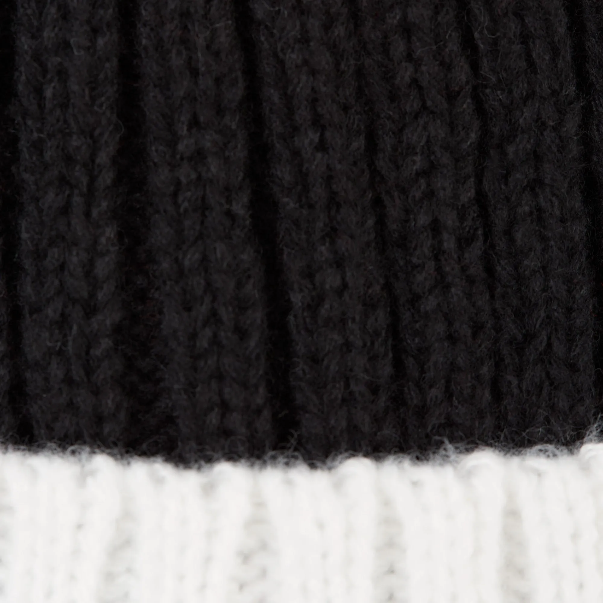 Sofia Ribbed Beanie - Black/White
