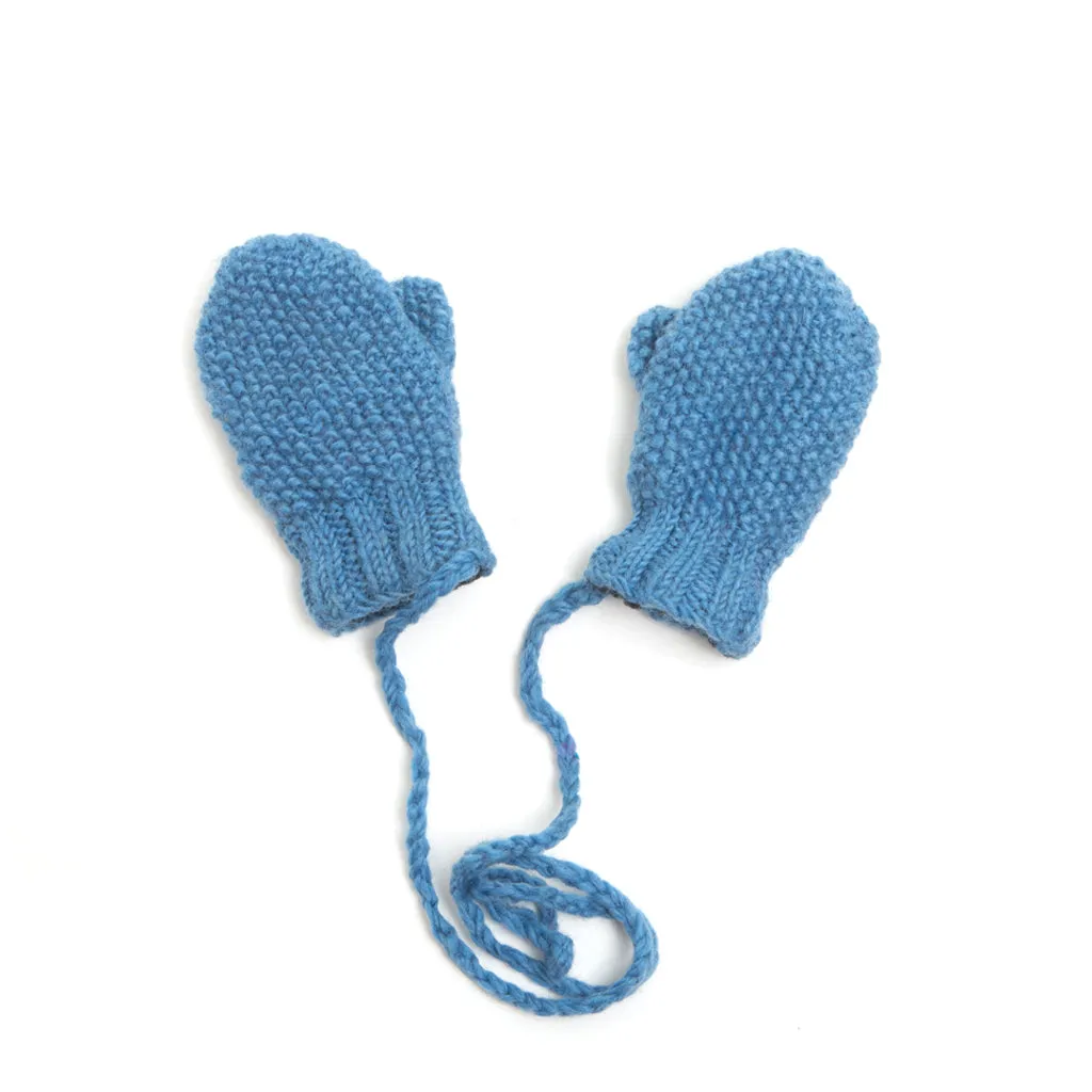 Solid Moss Stitch Mittens