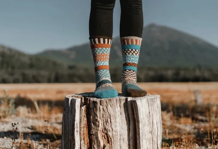 Solmate Adult Recycled Wool Blend Sox Walnut