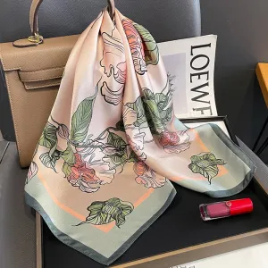 Spring And Autumn New Fashion Mulberry Silk Scarf Women's Decorative Scarf Silk 65 Small Square Scarf Shawl Scarf Dual Use