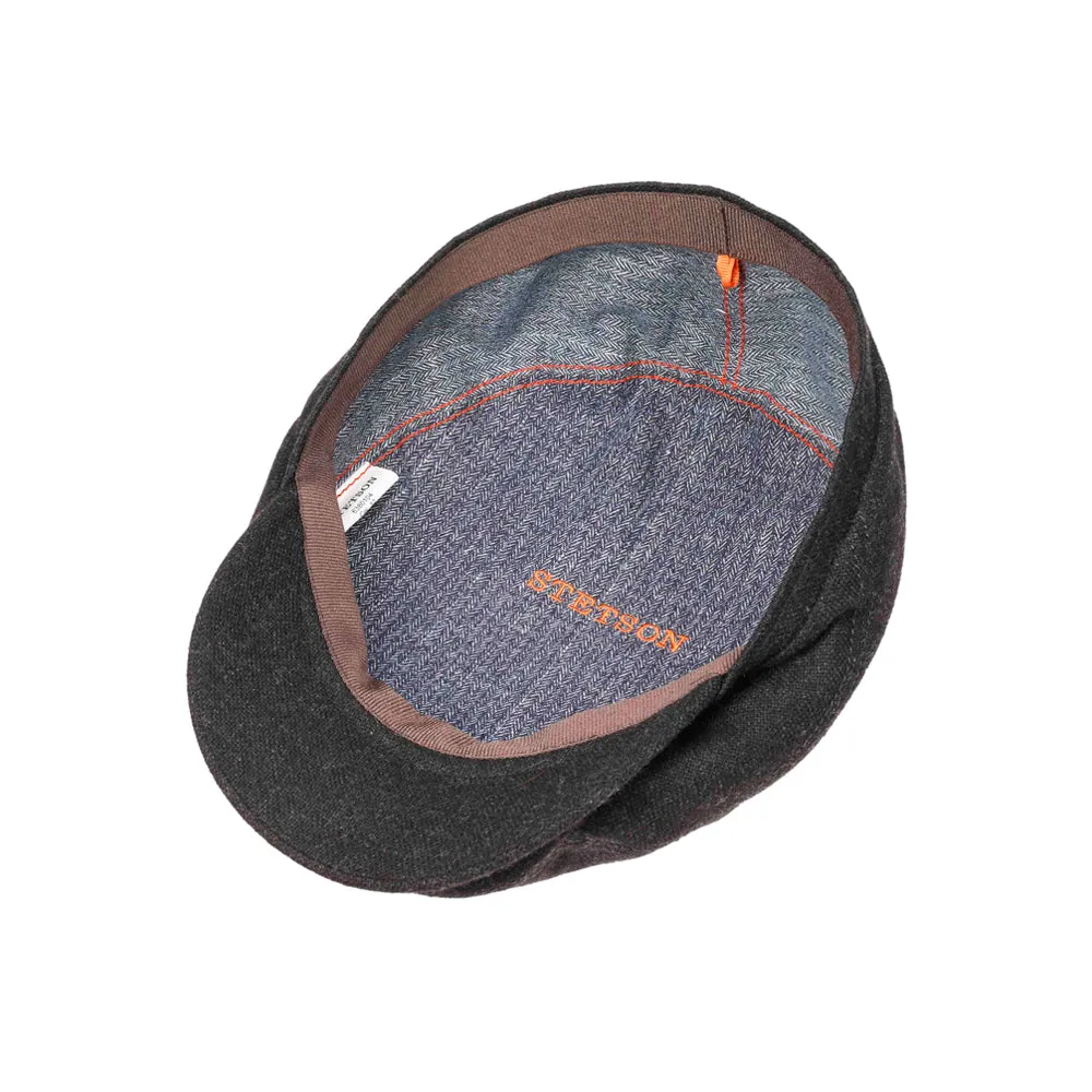 Stetson - Driver Cap Wool Cashmere - Sixpence/Flat Cap - Anthracite Grey
