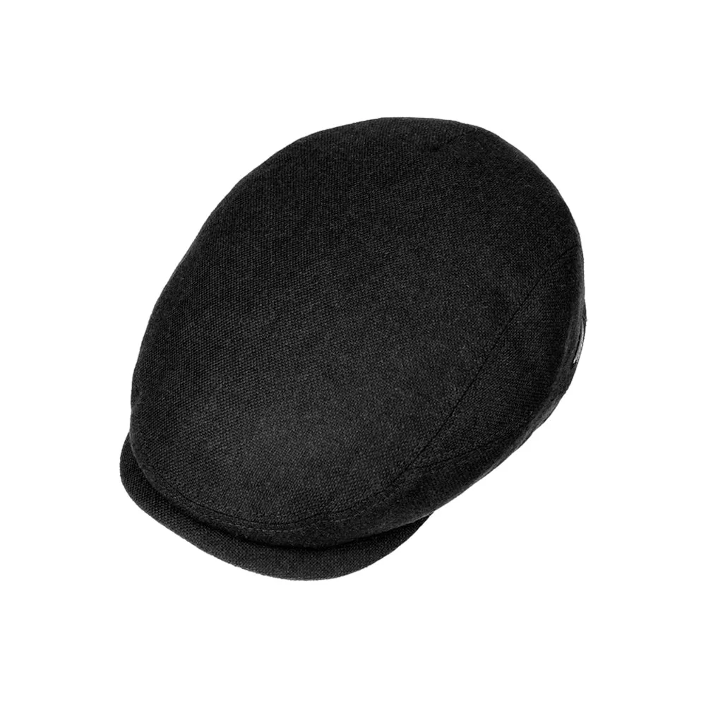 Stetson - Driver Cap Wool Cashmere - Sixpence/Flat Cap - Black