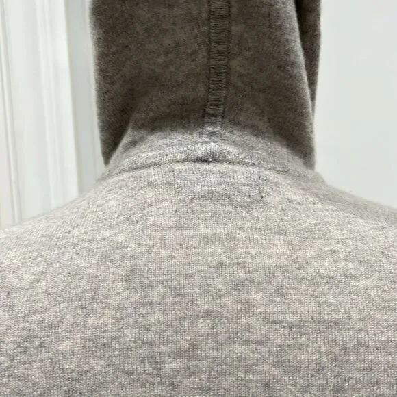 Summersalt The Coziest Merino Wool Cashmere Blend Hoodie in Wolf &amp; White Sand