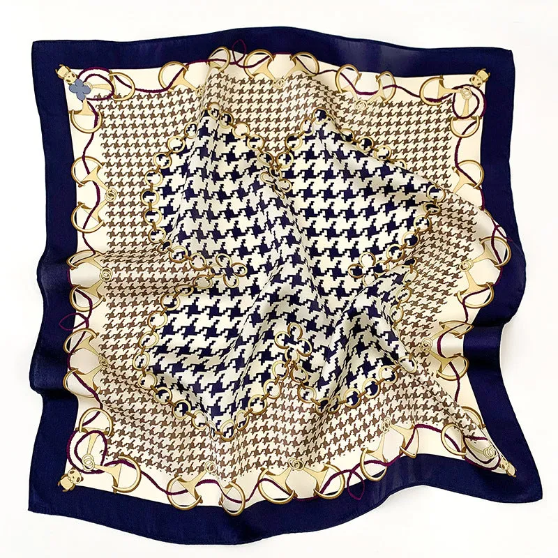 Sunscreen Silk Scarf Small Square Scarf Women's Spring And Autumn South Korea Silk Thin Versatile Mulberry Silk Elegant Scarf Internet Celebrity Small Scarf