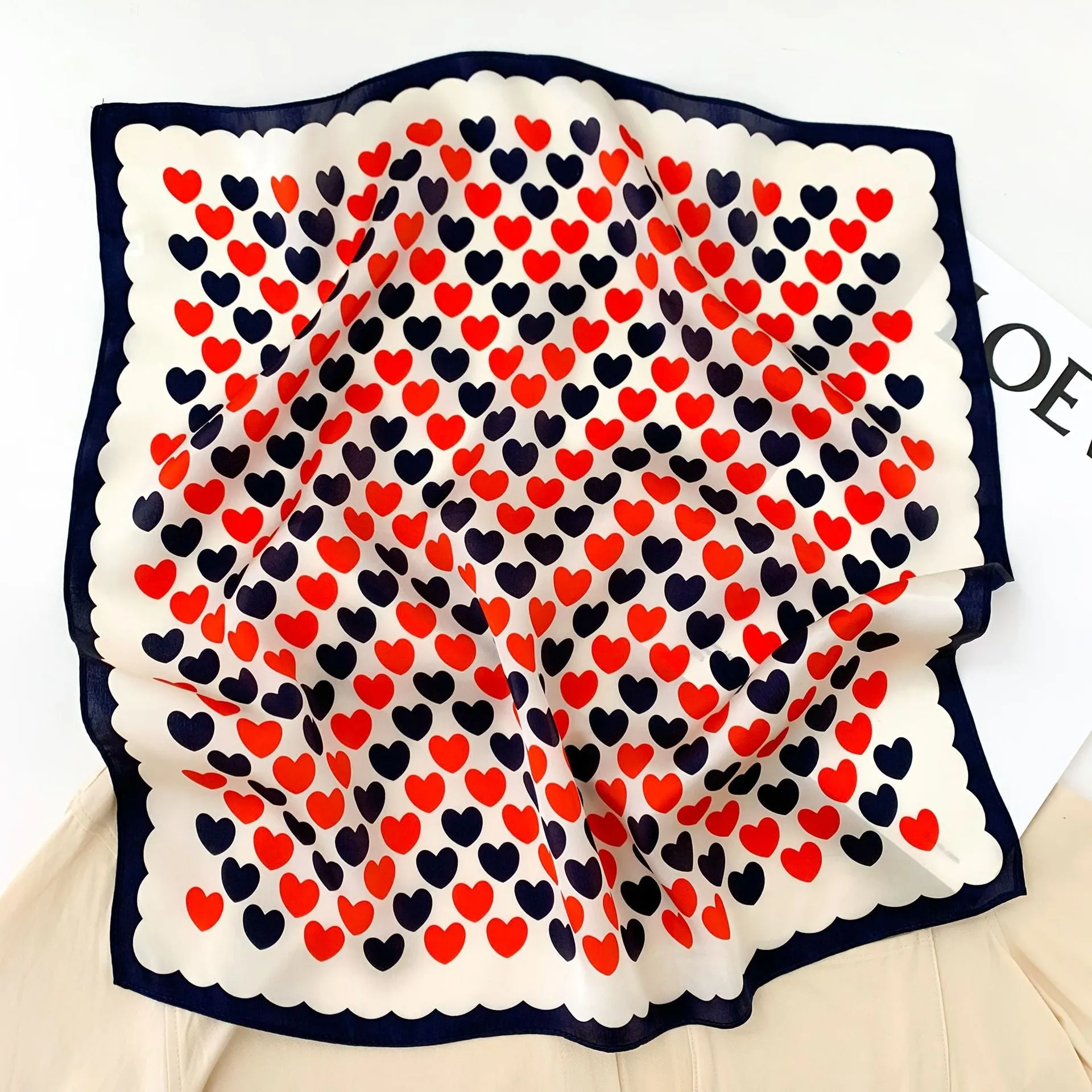 Sunscreen Silk Scarf Small Square Scarf Women's Spring And Autumn South Korea Silk Thin Versatile Mulberry Silk Elegant Scarf Internet Celebrity Small Scarf